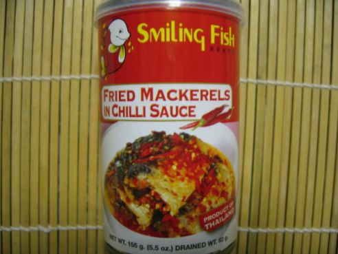 gebratene Makrele in Chilisosse, suess sauer pikant, Smiling Fish, 155g