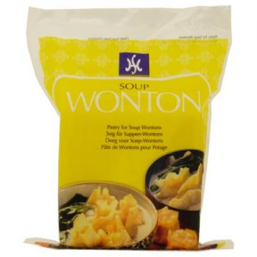 Wontonblaetter, dick, fuer Suppe, 500g