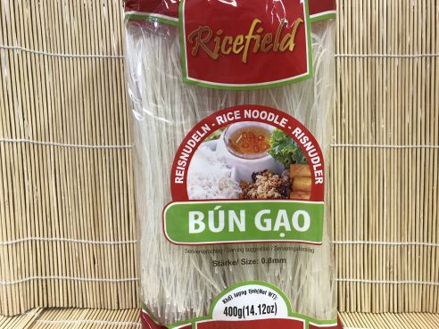Reisnudeln, Bun Gao, 0,8mm, 400g, Ricefield, Vietnam