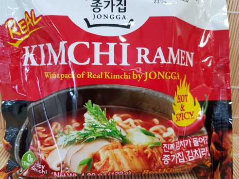 Real Kimchi Ramen, mit echtem Kimchi, Jongga, 122g