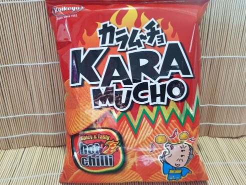 Karamucho, japanische geriffelte Kartoffel Chips, hot chili, Koikeya, 60g