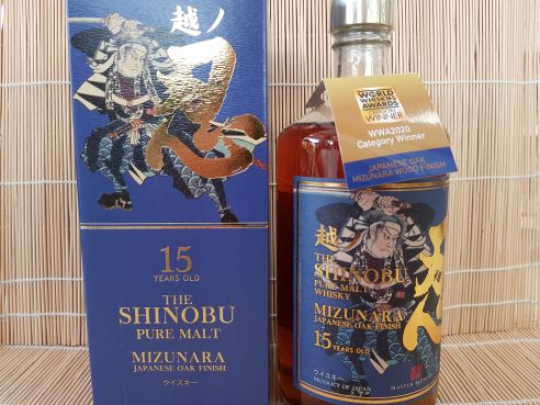 Shinobu, Pure Malt Whisky, 15 Jahre, Mizunara, oak finish, 43% Alk. VOL., 700ml