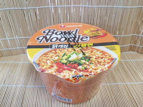 Bowl Noodle Soup, 12x100g, Spicy Chicken Flavour, wuerziges Huhn, Nong Shim