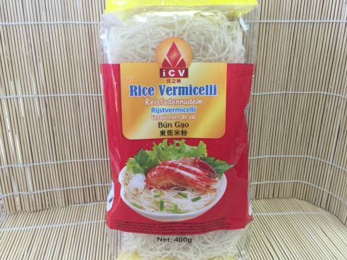 Reisfadennudeln, Rice Vermicelli, Bun Gao, ICV Brand, 30x400g, Karton