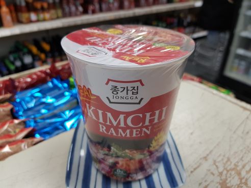Real Kimchi Ramen im Becher mit echtem Kimchi, Jongga, 12 x 86g