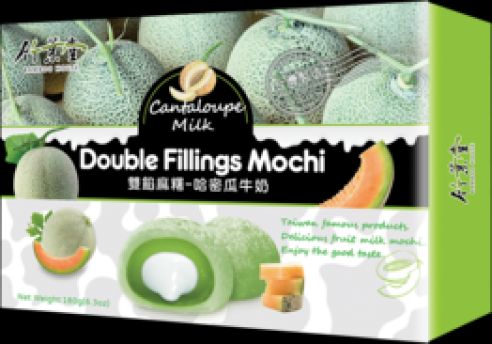 Mochi, Klebereiskuchen Cantaloupe Melone und Milch, 6 St., 180g, Bamboo House
