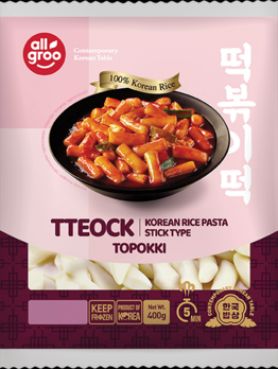 Rice Cake, koreanisches Tteock Topokki,  Staebchen, Allgro, 400g