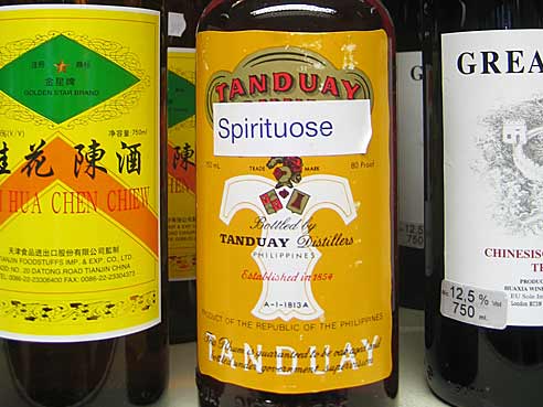 Tanduay Spirituose, Philippinen, 750ml Flasche, Alk. 40% VOL.,