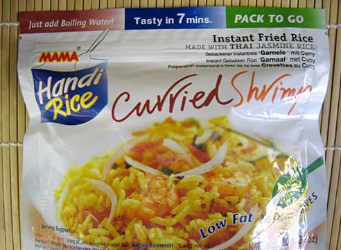 Handi Rice, Curried Shrimps, Mama Thai Food, 80g