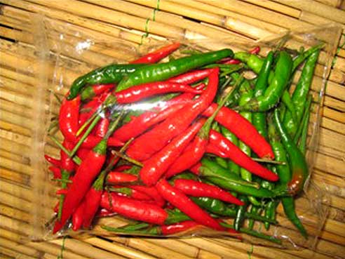 Chili Mix, rot und gruen, scharf, Thailand, 100g