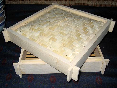 Bambus Daempf Einsatz, quadratisch, 24 cm