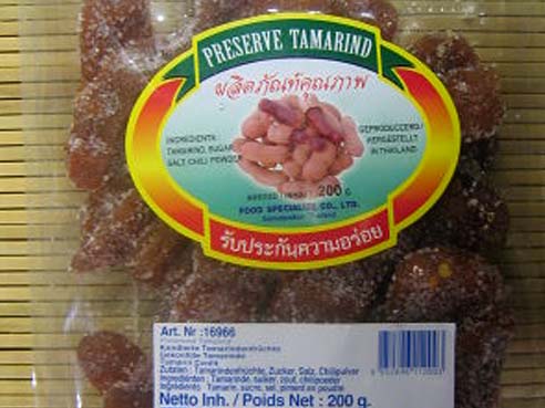 Kandierte Tamarinde in Schotenform, scharf, Thai Dancer - Foodspecialize, 200g