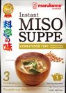 Instant Miso Suppe, gebratener Tofu+Wakame+Fruehlingszwiebeln, Marukome, 3 Portionen, 57g