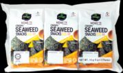 Crispy Seaweed Snacks, Sesame, Bibigo, Korea, 3x5g